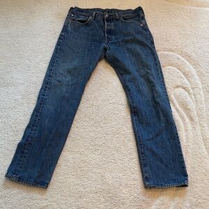 Levi Strauss 501 button fly Classic Blue Denim Jeans
